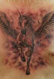 Modeli Tattoo Unicorn: Një model tatuazhi me një gjoks