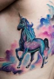 Unicorn húðflúr draumkenndur og stúlkur fullur af unicorn húðflúrhönnunum