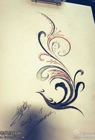 totem personality phoenix tattoo manuscript pattern