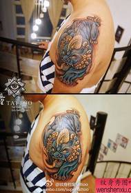 arm one Chinese animal tattoo pattern