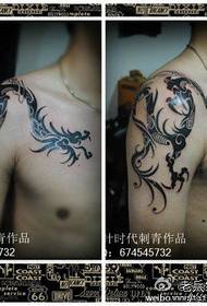 Jongen wéi super schéin Totem Schal Dragon Tattoo Muster