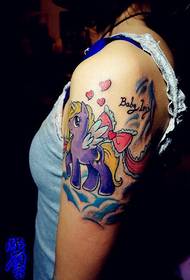 jenter armer populært søt enhjørning tatoveringsmønster