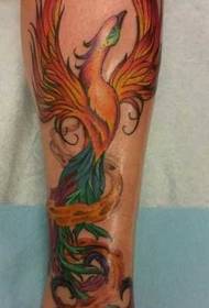 Phoenix tetovaža tetovaže na nozi