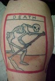 क्लासिक मृत्यू टॅरो गोंदण नमुना
