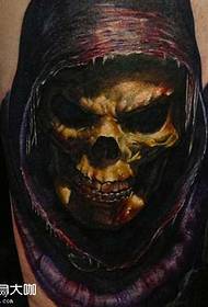 gamba Tatuaggio del cranio della morte