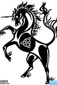 Manoscritto Unicorn Totem Tattoo Pattern