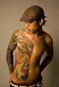 Laki-laki Jepun Tradisional Phoenix Tattoo Corak 149209-bahu warna gambar tato phoenix Jepun