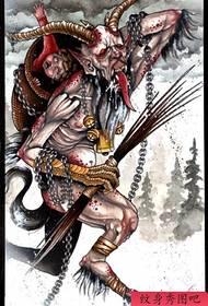 rekòmande yon tradisyonèl fantom Satan tatoo maniskri