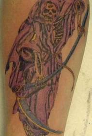 Ljubičasti ogrtač uzorka tetovaže smrti