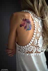 плече аквареллю татуювання єдиноріг татуювання