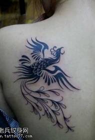 Înapoi modelul de tatuaj cu totem Phoenix