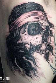 sumbanan nga tattoo sa skull sa sidsid