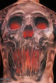 modello di tatuaggio vulcano schiena piena