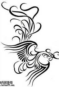 Manuscript Phoenix Totem Tattoo Pattern