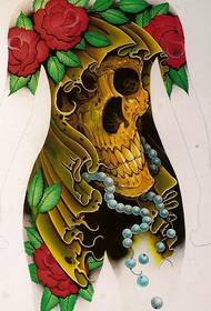 popular cool one full back tattoo manuscript