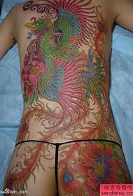 dječaci leđa popularni klasični uzorak tetovaže u boji feniksa u boji