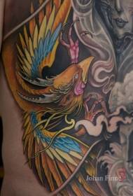 Bellissimo modello di tatuaggio colorato fenice