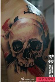 male arm super handsome cool skull tattoo pattern