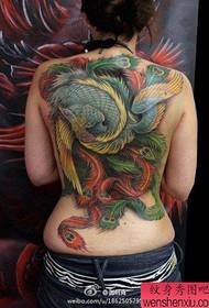 beauty back beautiful classic full back phoenix tattoo pattern