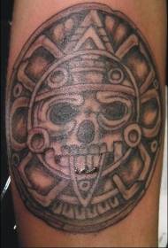 Aztec dødsten tatoveringsmønster