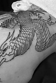 abdominal klassisk thorn phoenix tatoveringsmønster