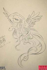 Tetovažna figura je priporočila unicorn tattoo rokopis dela