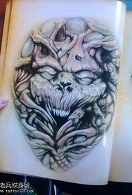 لون نمط skullTattoo الميكانيكية