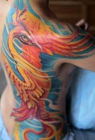 vyötärön puolella upea upea phoenix-tatuointikuvio