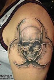 kar biokémiai koponya tetoválás minta