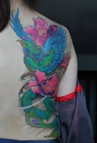 mudellu di tatuaggi di phoenix: culore di ritornu di mudellu di tatuaggi di phoenix