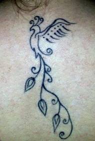 Phoenix Totem Nigrum Simple Exemplum tattoo