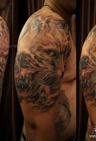 kar klasszikus népszerű koponya róka tetoválás mintával