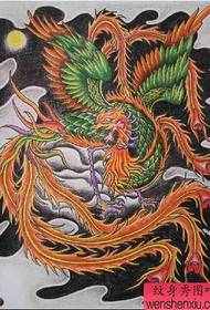 Padrão de tatuagem tradicional Phoenix