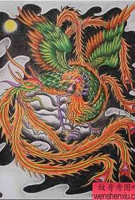 Modello di tatuaggio tradizionale Phoenix