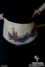 Phoenix tattoo pattern at the waist