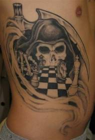 Zijribben Death Chess Tattoo patroon