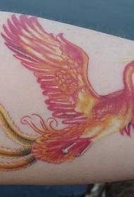 Stygende farve Fire Phoenix Tattoo Pattern