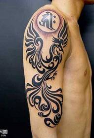Arm Phoenix Totem Tattoo-Muster