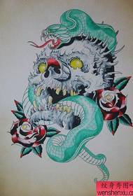 manoscritto popolare popolare del tatuaggio del pitone