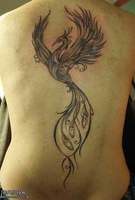 Volver elegante tatuaje de Phoenix Patrón