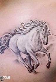 corak tatu unicorn dada