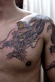 klasszikus népszerű kendő sárkány tetoválás minta