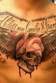 sumbanan sa tattoo sa skull sa kasingkasing