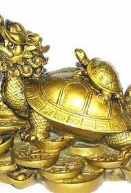 Візерунок татуювання черепахи-дракона, який може допомогти досягти багатства в майбутньому 149837 - Візерунок татуювання звіра: повний підкладки з малюнком татуювання звіра