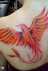 Patrón de tatuaxe Fire Phoenix