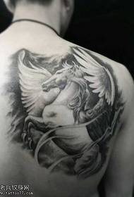 ຮູບແບບ tattoo unicorn shoulder