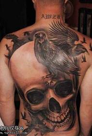 Pattern di tatuaggi di Back Crow