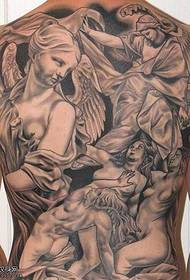 Patró personalitzat de tatuatge d'àngel complet