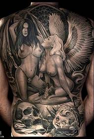 ryg hot engel tatoveringsmønster
