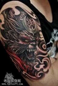 arm domineering Sun Wukong tattoo pattern